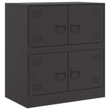 Schwarzes Sideboard 67x39x73 cm aus Stahl