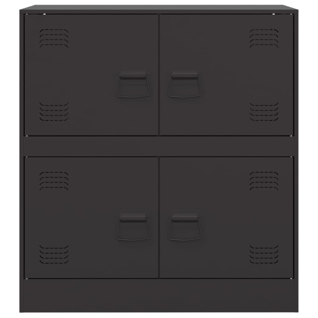 Schwarzes Sideboard 67x39x73 cm aus Stahl