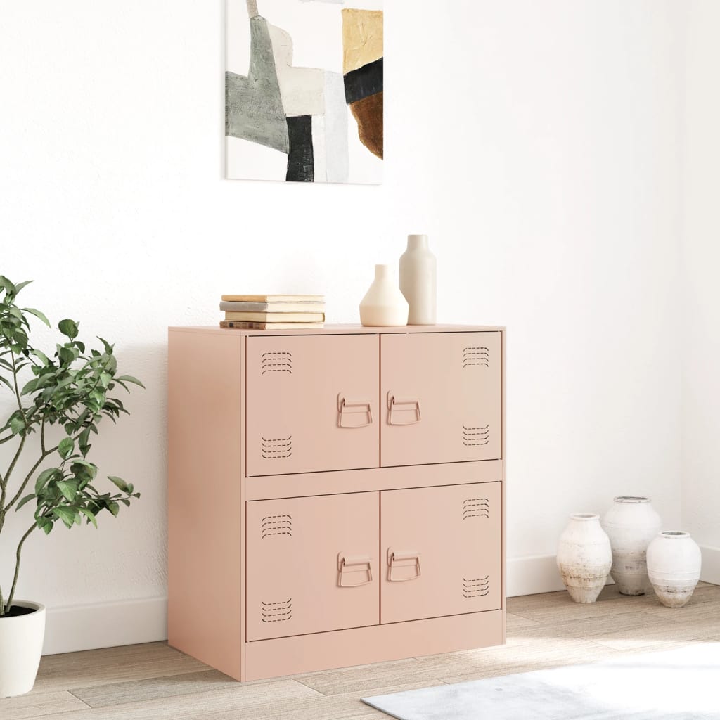 Pink sideboard 67x39x73 cm steel