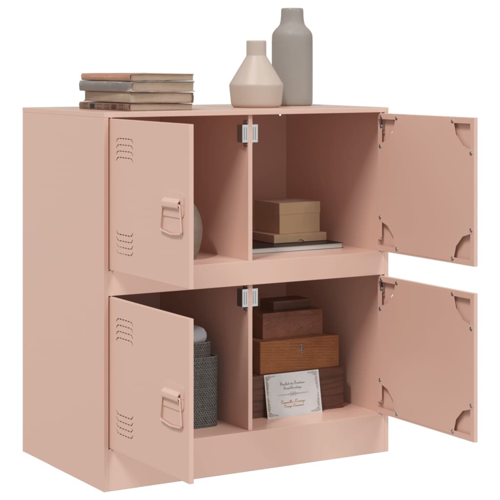 Pink sideboard 67x39x73 cm steel