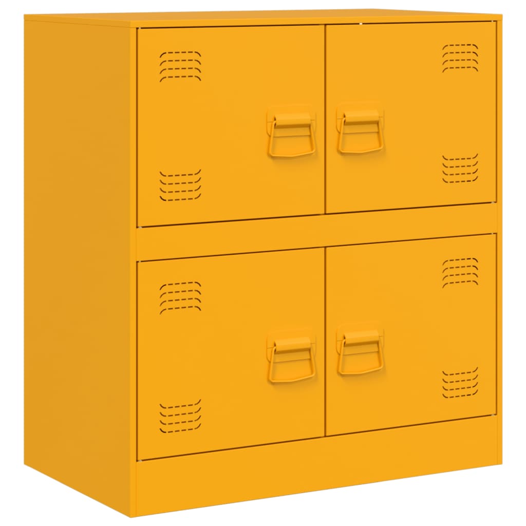 Buffet jaune moutarde 67x39x73 cm acier