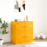 Buffet jaune moutarde 67x39x73 cm acier