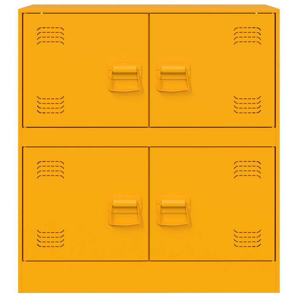 Buffet jaune moutarde 67x39x73 cm acier