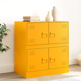 Buffet jaune moutarde 67x39x73 cm acier