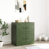 Buffet vert olive 67x39x73 cm acier