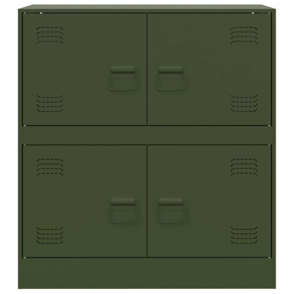 Buffet vert olive 67x39x73 cm acier