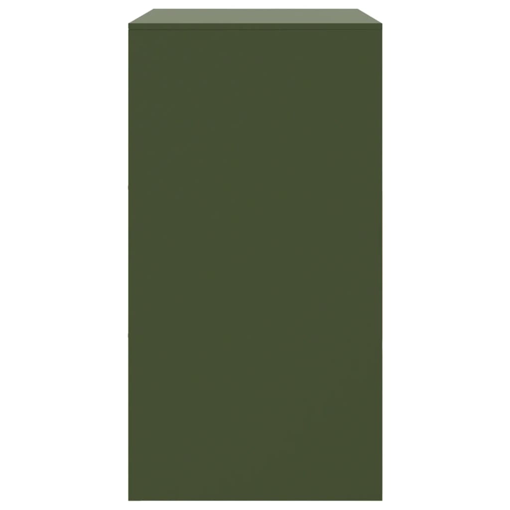 Olive green sideboard 67x39x73 cm steel