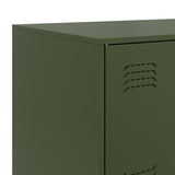 Olive green sideboard 67x39x73 cm steel