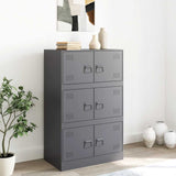 Buffet anthracite 67x39x107 cm acier