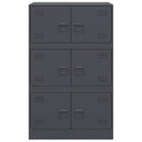 Buffet anthracite 67x39x107 cm acier