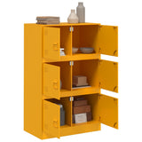 Buffet jaune moutarde 67x39x107 cm acier