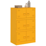 Buffet jaune moutarde 67x39x107 cm acier