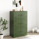 Buffet vert olive 67x39x107 cm acier