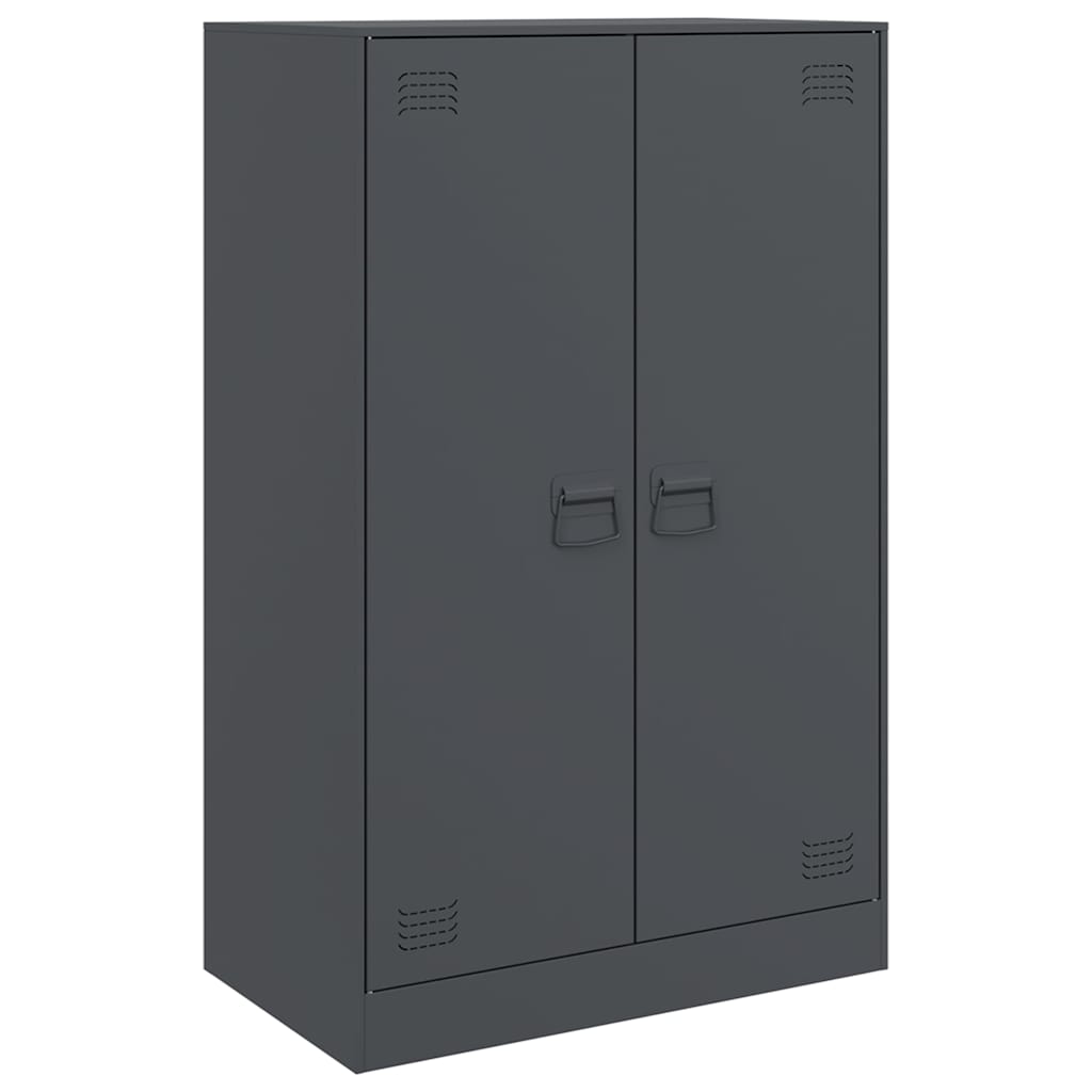 Buffet anthracite 67x39x107 cm acier