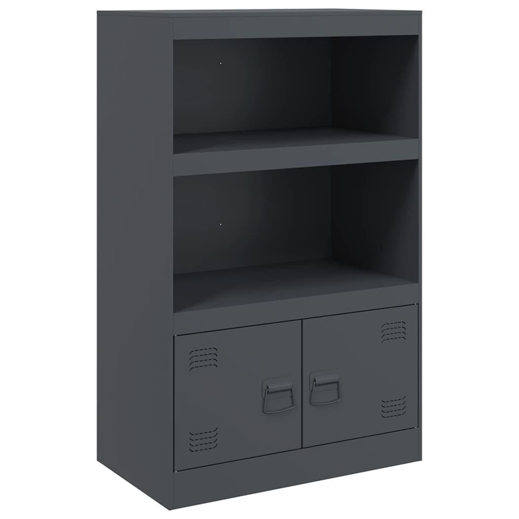 Buffet anthracite 67x39x107 cm acier