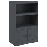 Buffet anthracite 67x39x107 cm acier