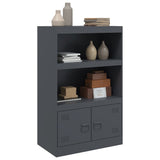 Buffet anthracite 67x39x107 cm acier