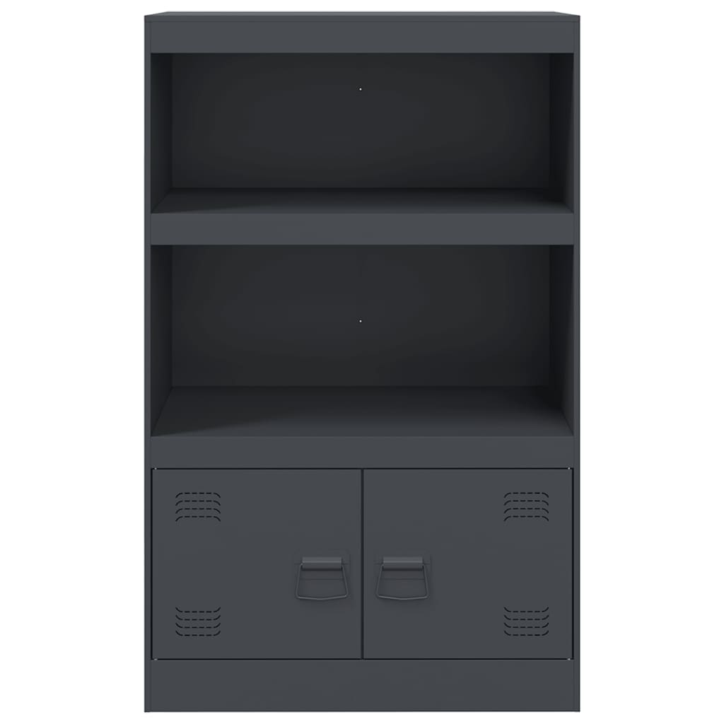 Buffet anthracite 67x39x107 cm acier