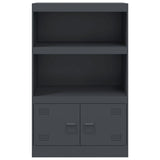 Buffet anthracite 67x39x107 cm acier