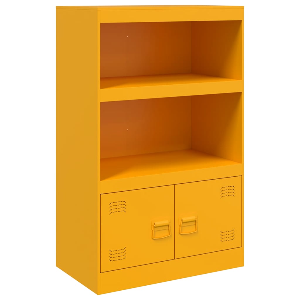 Buffet jaune moutarde 67x39x107 cm acier