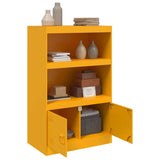 Buffet jaune moutarde 67x39x107 cm acier