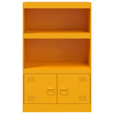 Buffet jaune moutarde 67x39x107 cm acier