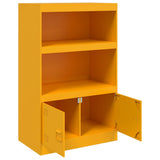 Buffet jaune moutarde 67x39x107 cm acier