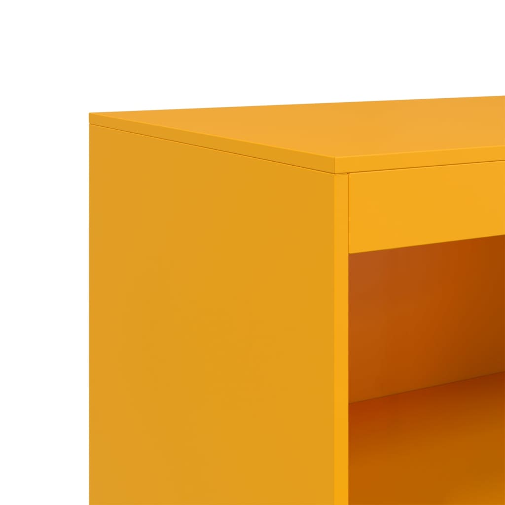 Buffet jaune moutarde 67x39x107 cm acier