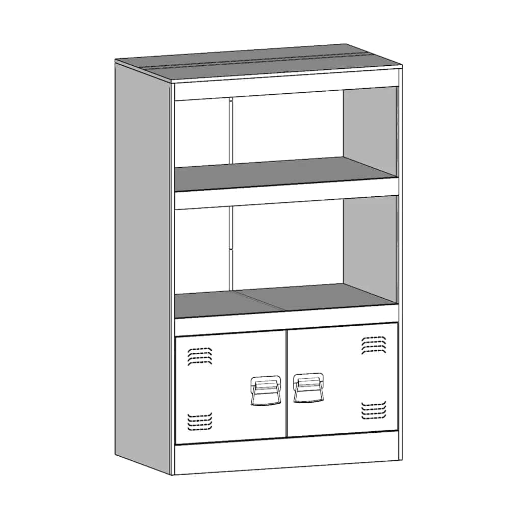 Buffet jaune moutarde 67x39x107 cm acier