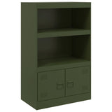 Buffet vert olive 67x39x107 cm acier