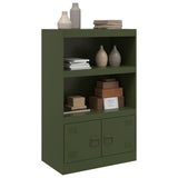 Buffet vert olive 67x39x107 cm acier