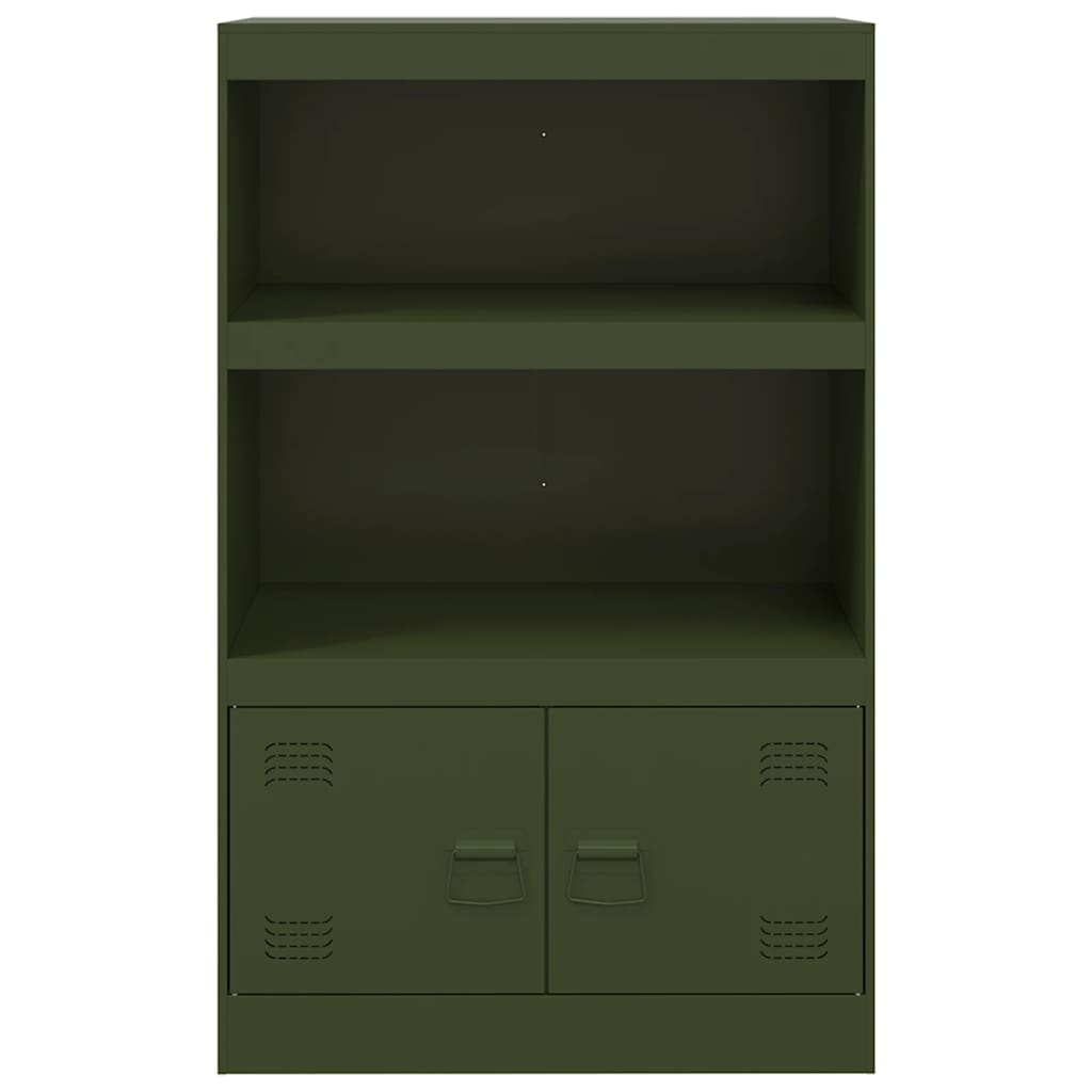 Buffet vert olive 67x39x107 cm acier