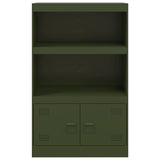 Buffet vert olive 67x39x107 cm acier