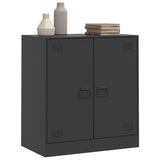 Schwarzes Sideboard 67x39x73 cm aus Stahl