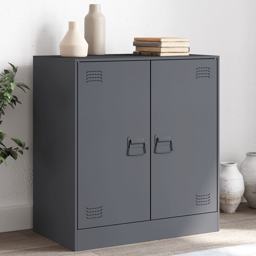 Buffet anthracite 67x39x73 cm acier