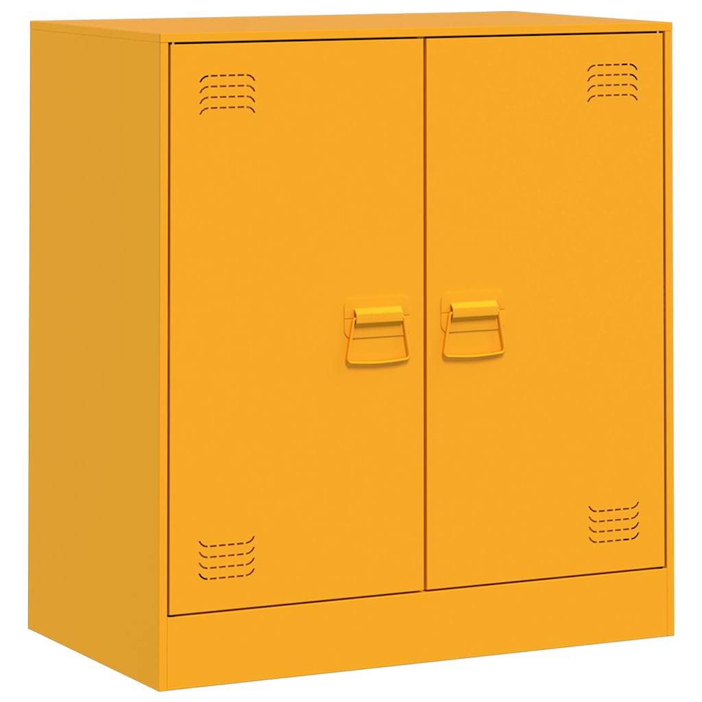 Buffet jaune moutarde 67x39x73 cm acier