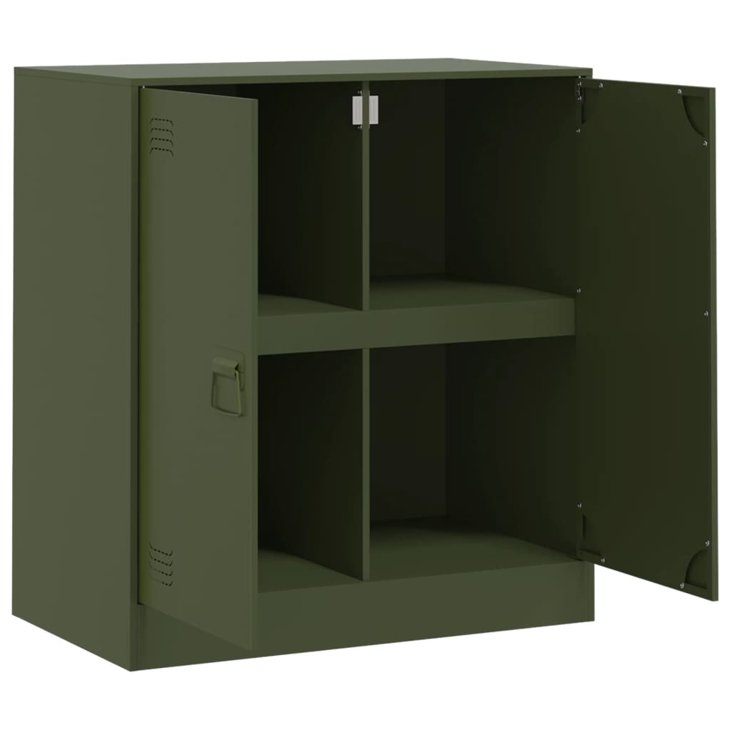 Buffet vert olive 67x39x73 cm acier