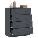 Buffet anthracite 67x39x83 cm acier