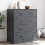 Buffet anthracite 67x39x83 cm acier