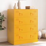 Buffet jaune moutarde 67x39x83 cm acier