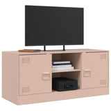 Meuble TV rose 99x39x44 cm acier