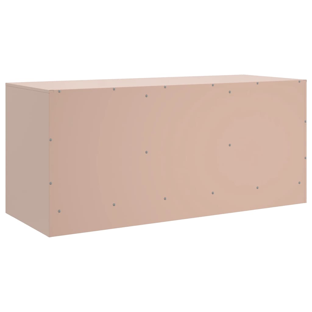 Meuble TV rose 99x39x44 cm acier