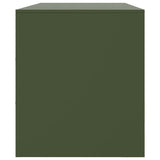 Meuble TV vert olive 99x39x44 cm acier