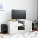 Meuble TV blanc 99x39x44 cm acier