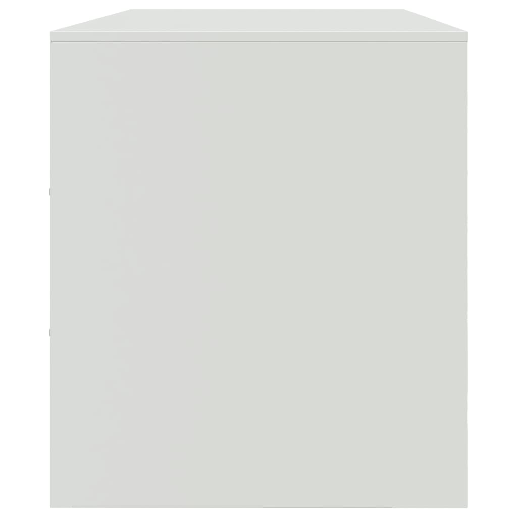 Meuble TV blanc 99x39x44 cm acier