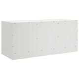 Meuble TV blanc 99x39x44 cm acier