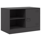 Meuble TV noir 67x39x44 cm acier