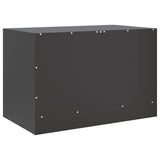 Meuble TV noir 67x39x44 cm acier