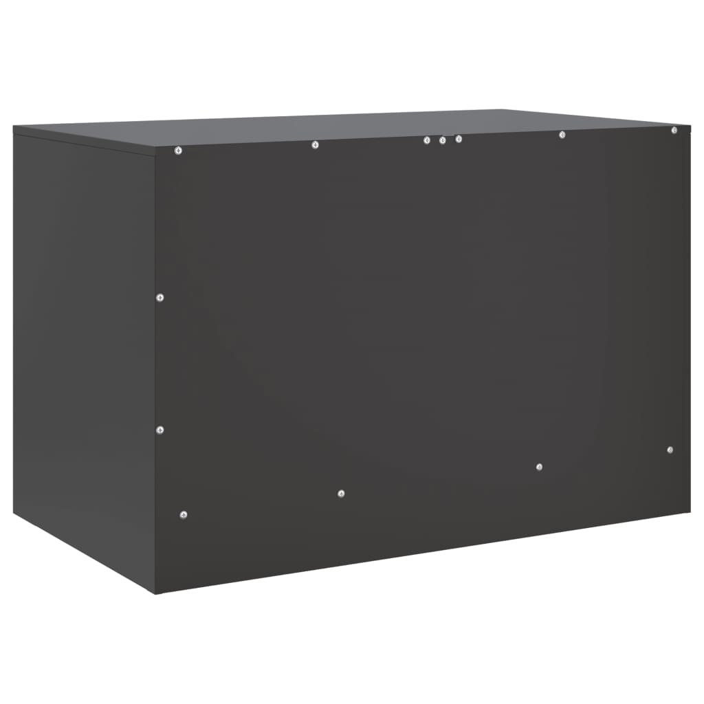 Meubles TV 2 pcs noir 67x39x44 cm acier