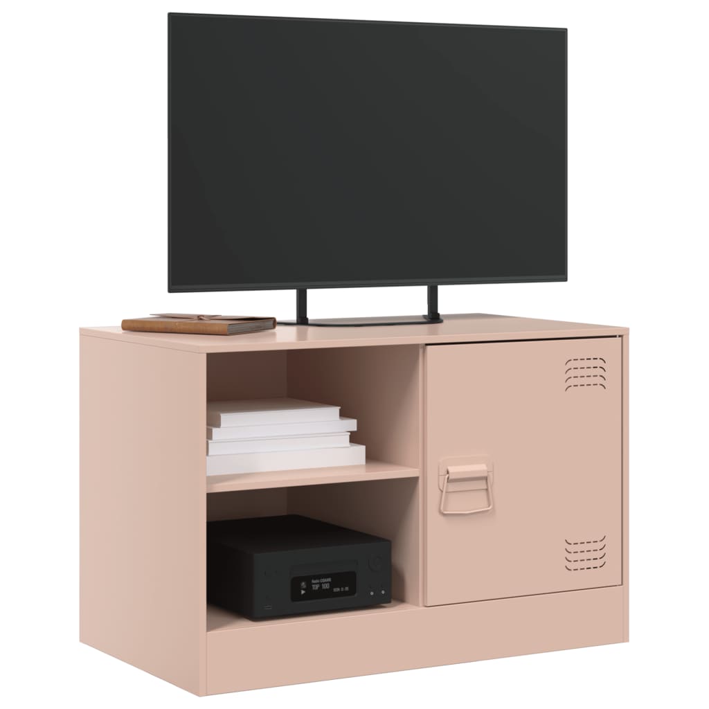 Meubles TV 2 pcs rose 67x39x44 cm acier